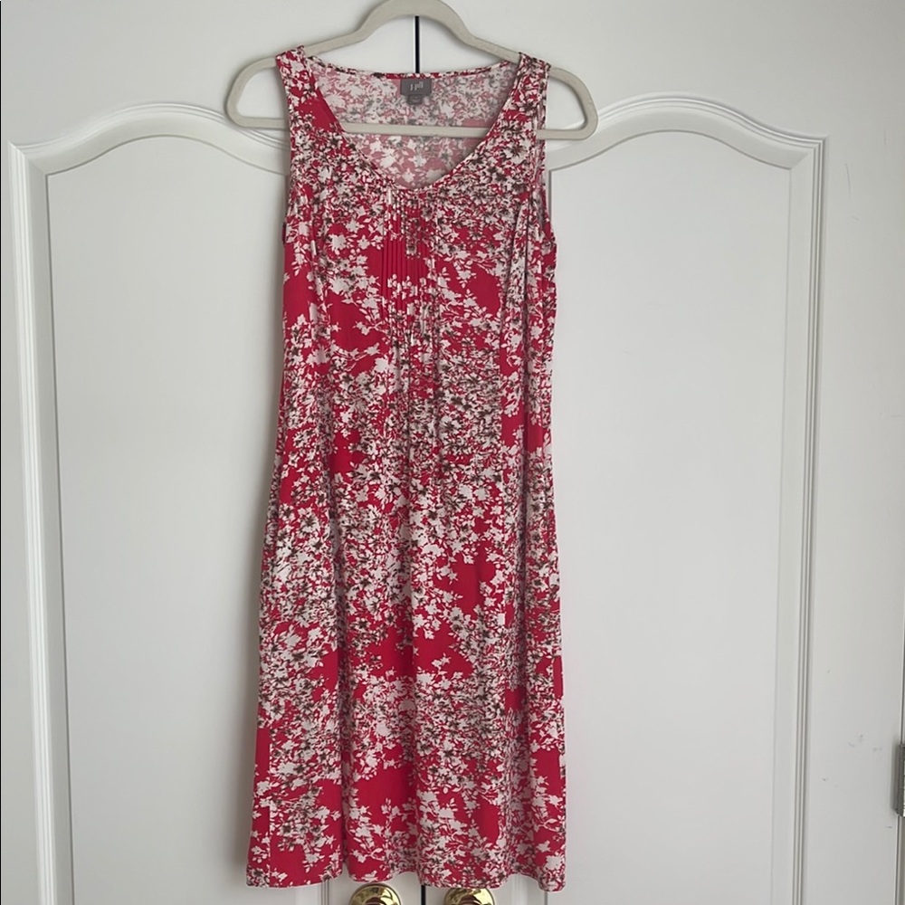 J. Jill Red and White Sleeveless Sundress, size 4, EUC